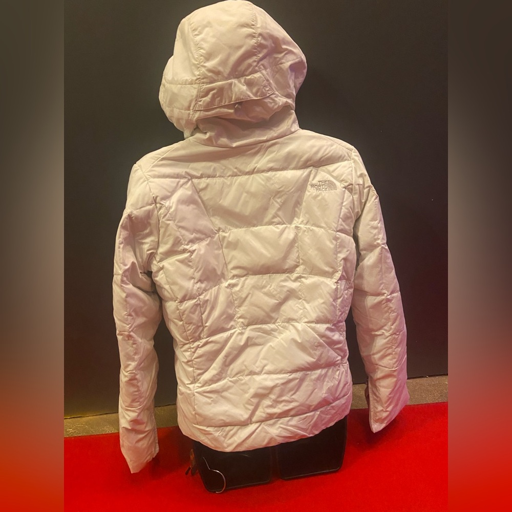 Women's North face 600 series White Hooded Ski Puffer goose down Jacket - Picture 5 of 13
